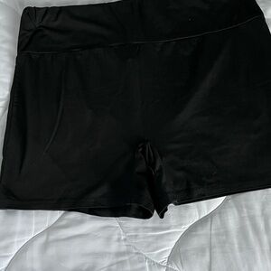 SHEIN Black Curve Shorts